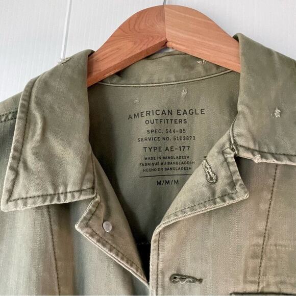 American Eagle Outfitters military green jacket women’s medium Olive green - Picture 2 of 5